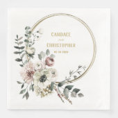 ユーカリエレガントカリ赤面ホワイトフローラ金ゴールドフレーム (正面)