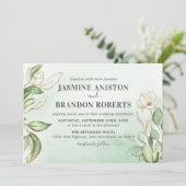 ユーカリエレガントカリ金ゴールド結婚ズ 招待状 (スタンド正面)