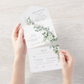 ユーカリエレガントカリ オールインワン招待状 (貼ってはがせる)