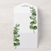 ユーカリエレガントカリQRコードすべて1つの招待状 オールインワン招待状 (外側)