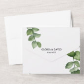 ユーカリエレガントカリQRコードすべて1つの招待状 オールインワン招待状 (裏面)