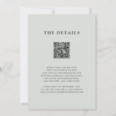ユーカリエレガントカリQRコード結婚セージ 招待状 (裏面)