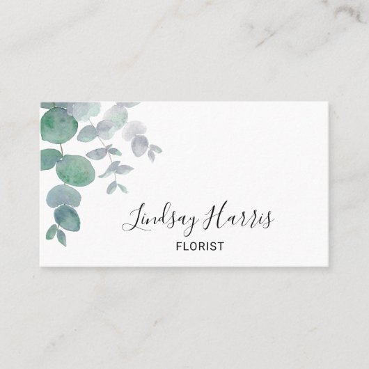 ユーカリエレガントグリネリーフローリスト 名刺 (正面)
