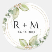 ユーカリエレガントグリネリー封筒用シール ラウンドシール (正面)