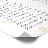 ユーカリエレガントグリーの結婚シーティングチャート ポスター (角)