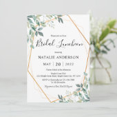 ユーカリエレガントグリーナリー金ゴールドブライダルルンチョン 招待状 (スタンド正面)