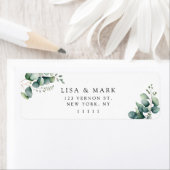 ユーカリエレガントグリーンリー差出人住所ラベル ラベル (インサイチュ)