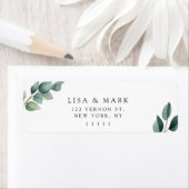 ユーカリエレガントグリーンリー差出人住所ラベル ラベル (インサイチュ)