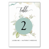 ユーカリエレガントグリー結婚ズグリーンテーブル テーブルナンバー (裏面)