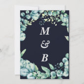 ユーカリエレガントグリー結婚フローラ 招待状 (裏面)