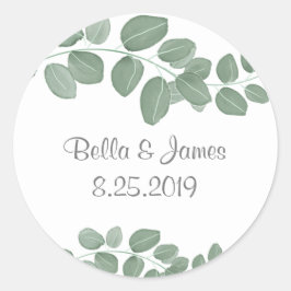 ユーカリエレガントスクラシックラウンドステッカー ラウンドシール