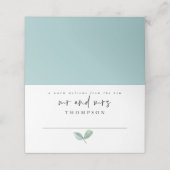 ユーカリエレガントスクリプト名Date結婚's プレイスカード (外部開封)