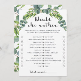 ユーカリエレガントスリースは彼女はむしろゲームをする