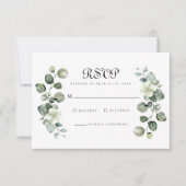 ユーカリエレガントス葉アーチ・グリネリー結婚ズ 出欠カード (正面)