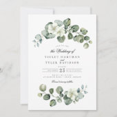 ユーカリエレガントス葉アーチ・グリネリー結婚ズ 招待状 (正面)