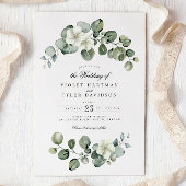ユーカリエレガントス葉アーチ・グリネリー結婚ズ 招待状