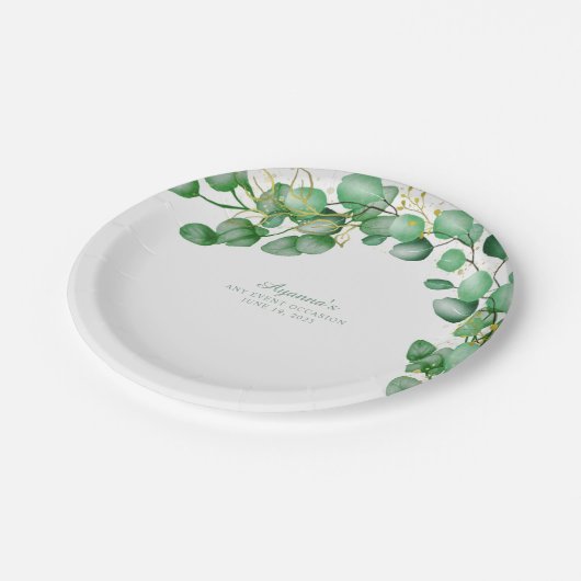 ユーカリエレガントパイナリーセージ ペーパープレート (アングル)