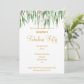 ユーカリエレガントパイホワイト金ゴールドカスタム招待状 招待状 (スタンド正面)