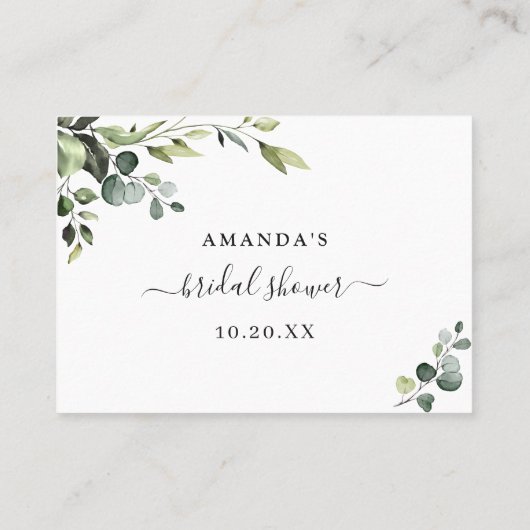 ユーカリエレガントパスフローラはゲームカードの数を推測 名刺 (裏面)