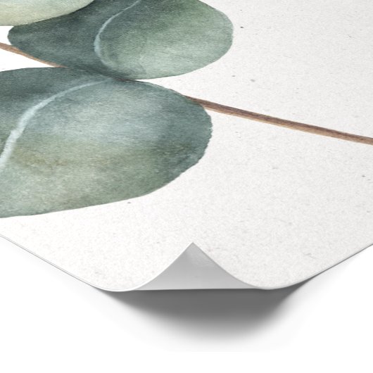 ユーカリエレガントパトルサービス結婚のサイン ポスター (角)