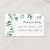ユーカリエレガントパビーシャワーブックリクエストカード エンクロージャーカード (正面)