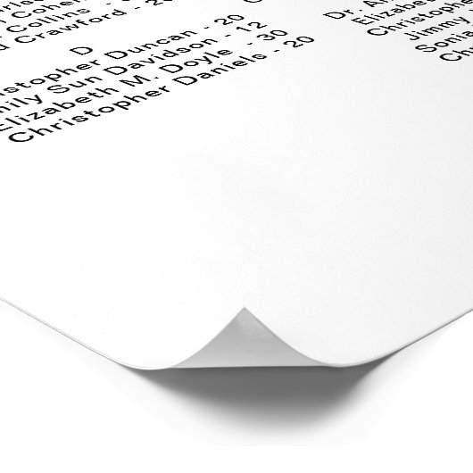 ユーカリエレガントパ結婚ラフの座席 ポスター (角)