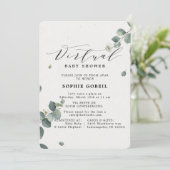 ユーカリエレガントフローラVIRTUAL赤ちゃんシャワー 招待状 (スタンド正面)