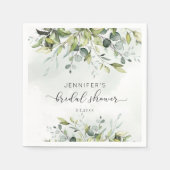ユーカリエレガントブライダルシャワーナプキン スタンダードカクテルナプキン (正面)