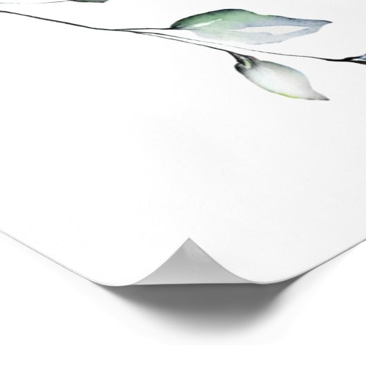 ユーカリエレガントブライダルシャワーフォトプロップフレーム ポスター (角)