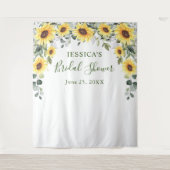 ユーカリエレガントブライダルシャワー写真の背景 タペストリー (正面)