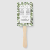 ユーカリエレガントプの式プ結婚ログラムの手 ハンドファン (裏面)