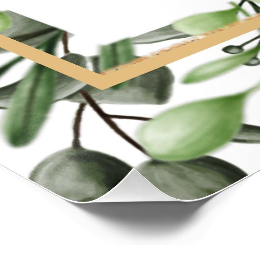 ユーカリエレガントプの式プ結婚ログラムの手 ポスター (コーナー)