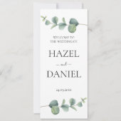 ユーカリエレガントプの式プ結婚ログラム・カード (正面)