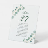 ユーカリエレガントプの結婚ゲスト名テーブル番号 台座サイン (正面)