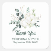 ユーカリエレガントプの結婚感謝を スクエアシール (正面)