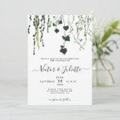 ユーカリエレガントプぶら下がった結婚式招待状 (スタンド正面)