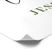 ユーカリエレガントプカップルのシャワー歓迎サイン ポスター (角)