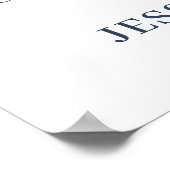 ユーカリエレガントプカップルのシャワー歓迎サイン ポスター (角)