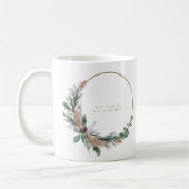 ユーカリエレガントプサパスグラスクリスマスリース コーヒーマグカップ (左)