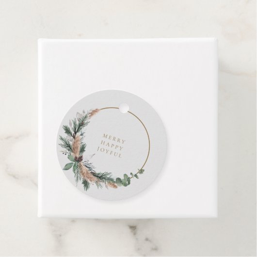 ユーカリエレガントプサパスグラスクリスマスリース フェイバータグ (インサイチュ)