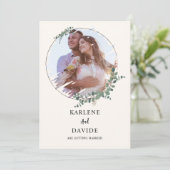 ユーカリエレガントプスの緑の台本の写真 招待状 (スタンド正面)