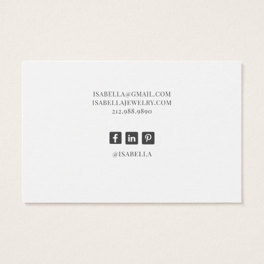 ユーカリエレガントプスイヤリングジュエリー表示カード (裏面)