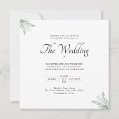 ユーカリエレガントプスクエア結婚式招待状 招待状 (正面)