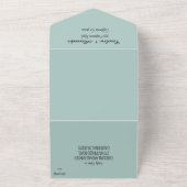 ユーカリエレガントプスクリプモダントRSVP QRコードすべて オールインワン招待状 (外側)