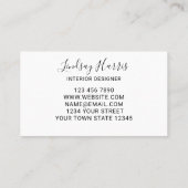 ユーカリエレガントプスグリーンインテリアデザイナー 名刺 (裏面)