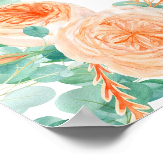 ユーカリエレガントプスグリーンピーチシャワーポスター ポスター (角)