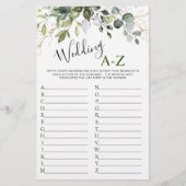 ユーカリエレガントプスグリーンブライダルシャワーゲーム (正面)