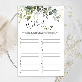 ユーカリエレガントプスグリーンブライダルシャワーゲーム