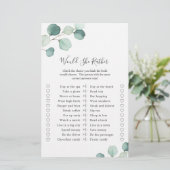 ユーカリエレガントプスグリーンブライダルシャワーゲーム (スタンド正面)