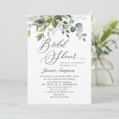 ユーカリエレガントプスグリーンブライダルシャワー写真 招待状 (スタンド正面)